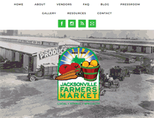 Tablet Screenshot of jaxfarmersmarket.com